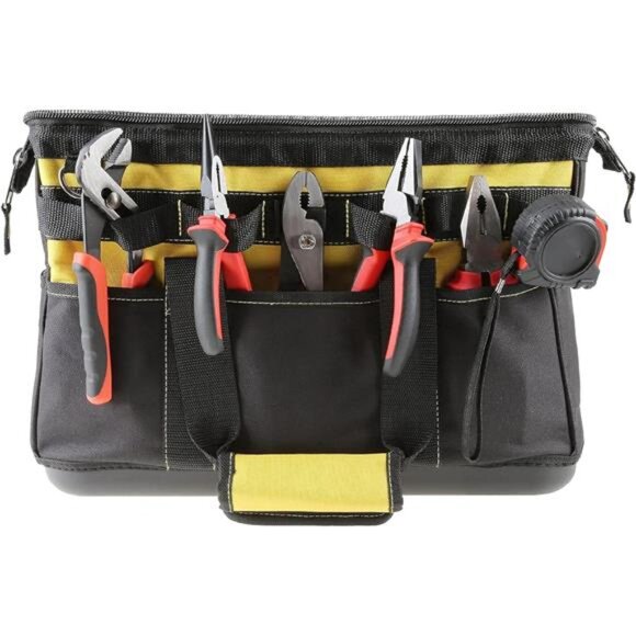 Olympia Tools 16 Inch Wide Mouth Tool Bag, Molded Waterproof Base - Picture 7 of 16